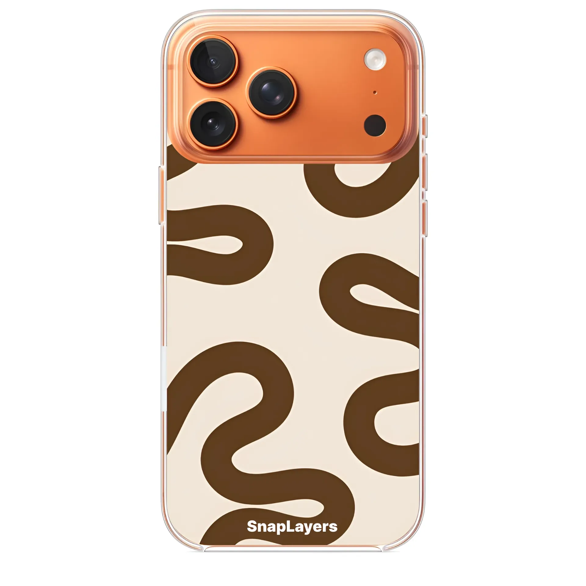 Brown Squiggly Line Pattern