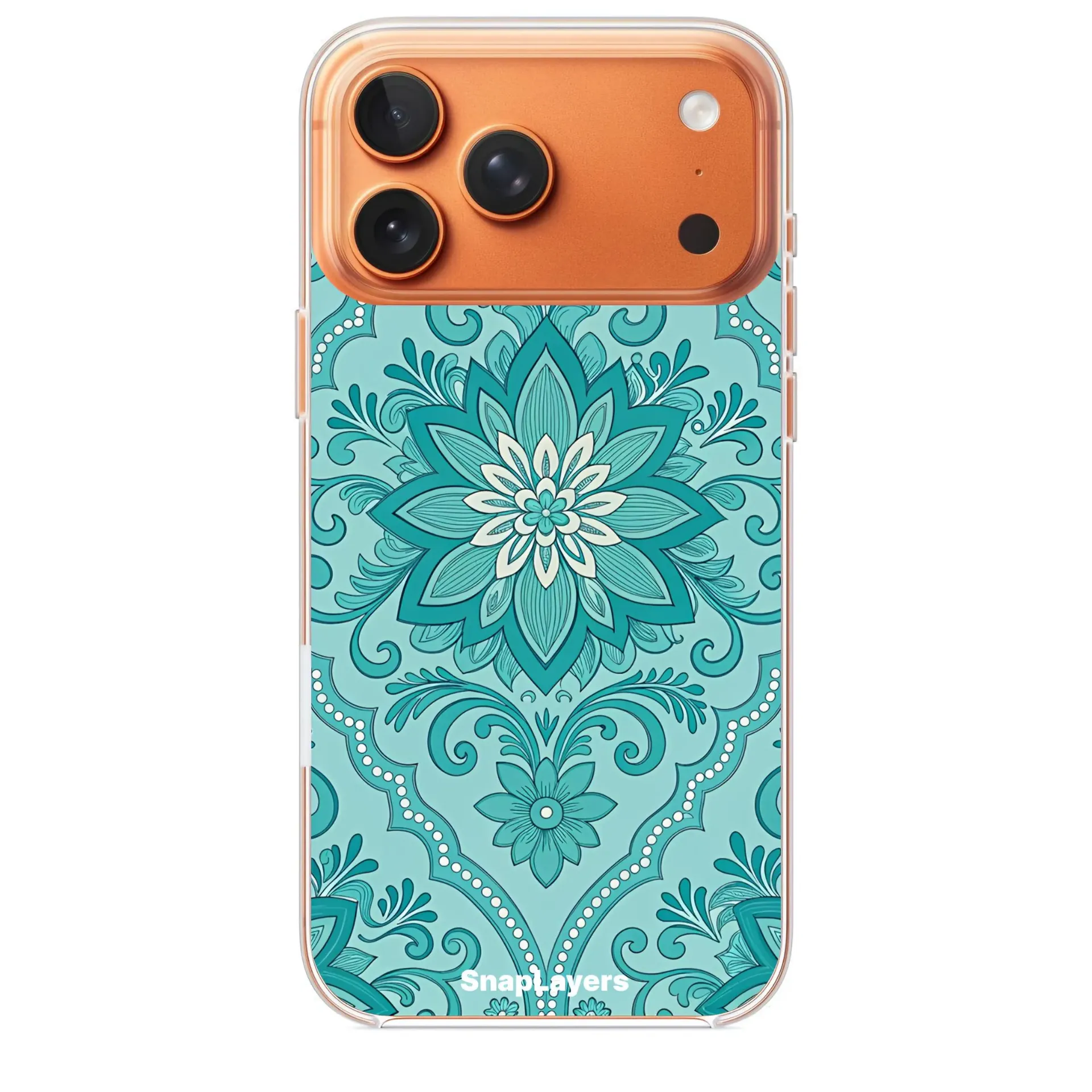 Mint Turquoise Floral Mandala